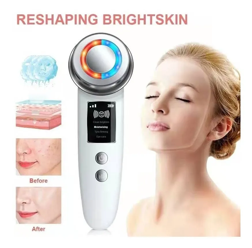 Masajeador Facial Rejuvenecedor LED 5 en 1 – Antiarrugas, Limpieza Profunda y Terapia de Calor - Imagen 2