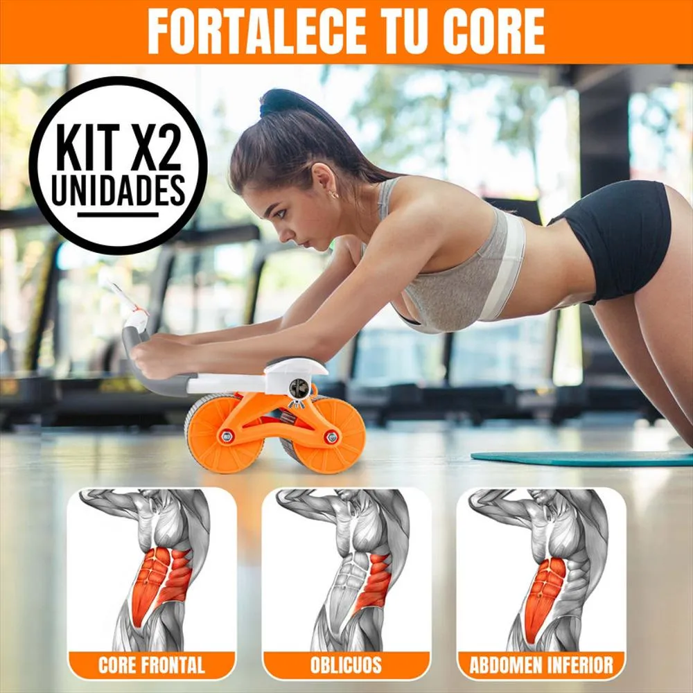 Rueda Abdominal Digital Rouse – Core Fuerte Sin Dolor de Espalda
