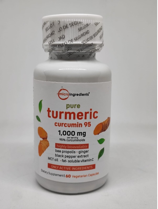 Micro Ingredients Curcumina Cúrcuma 4-en-1 3000mg | 95% Curcuminoides + Jengibre + Pimienta Negra | 300 Cápsulas MCT Absorción Superior