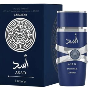 Lattafa Asad Zanzibar Eau de Parfum 100 ml para Hombre – Elegancia Especiada y Amaderada