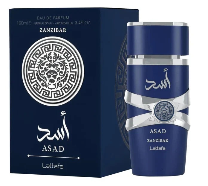 Lattafa Asad Zanzibar Eau de Parfum 100 ml para Hombre – Elegancia Especiada y Amaderada